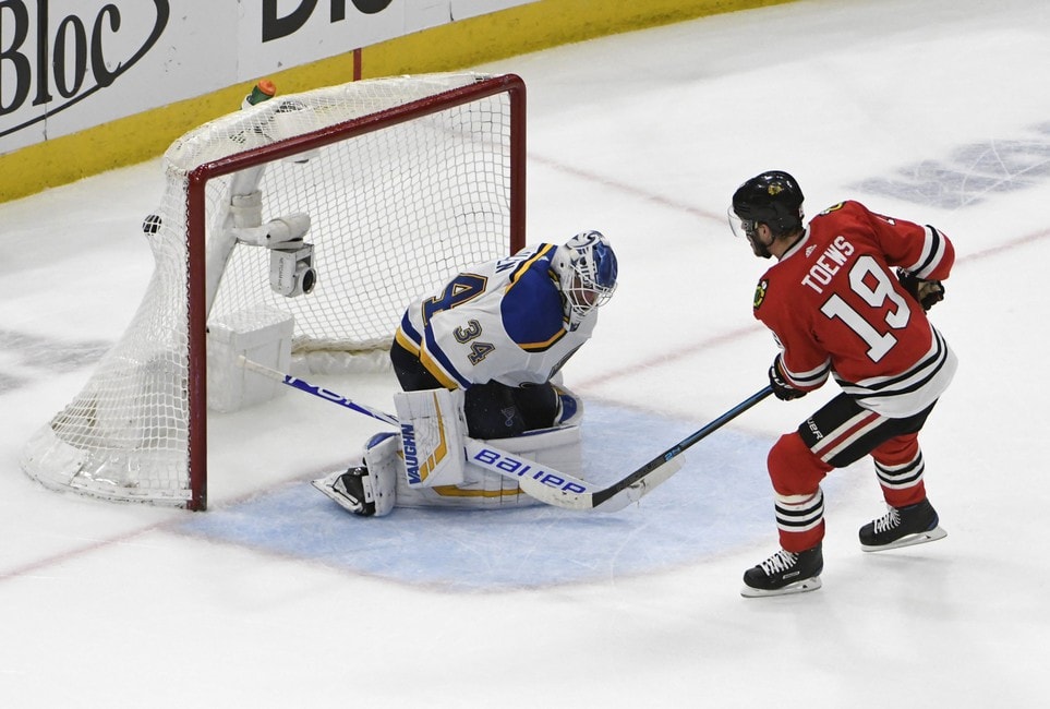 Blackhawks Beat Blues On Toews' Shootout Winner - The Hockey Writers ...