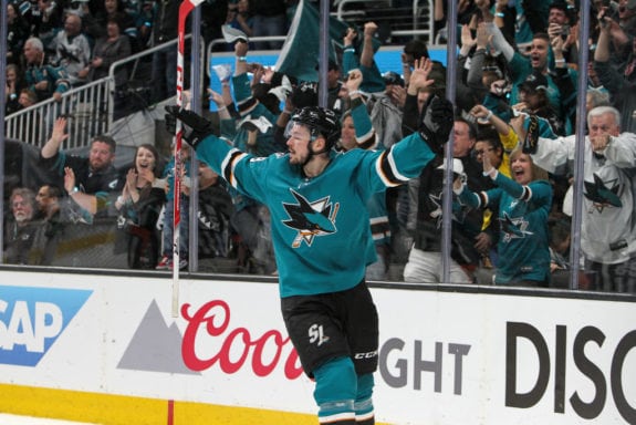 Tomas Hertl of the San Jose Sharks