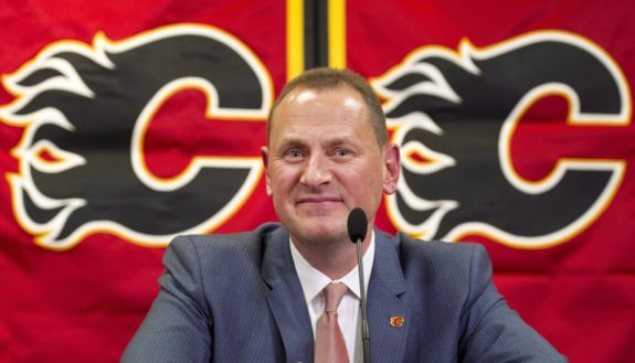 Calgary Flames GM Brad Treliving general manager draft history Bennett Tkachuk Valamaki Pelletier