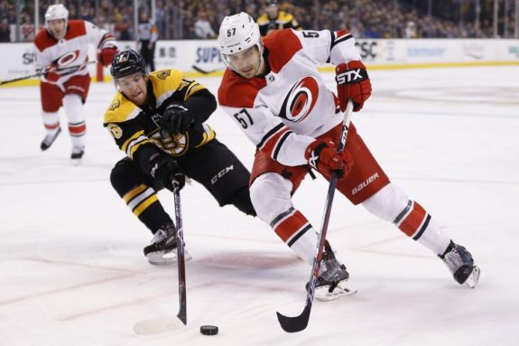 Trevor van Riemsdyk Hurricanes Matt Grzelcyk Bruins