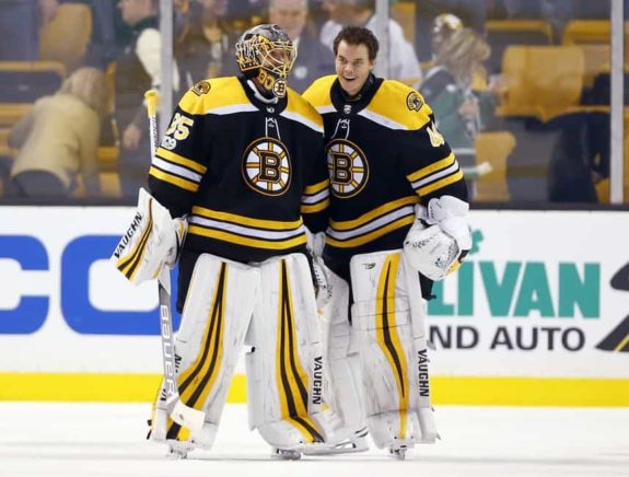 Tuukka Rask and Anton Khudobin 