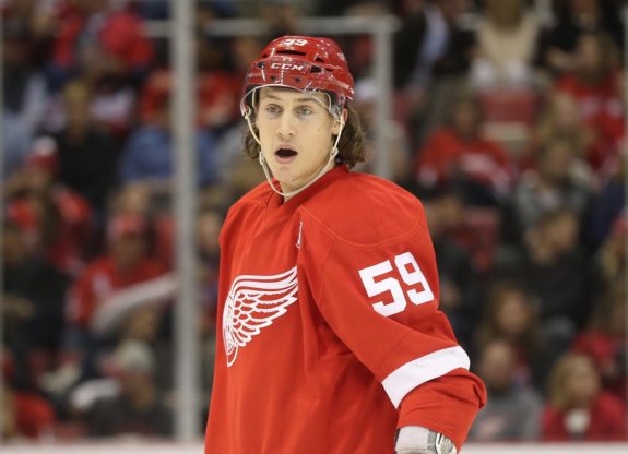 Tyler Bertuzzi of the Detroit Red Wings.