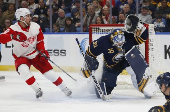 Buffalo Sabres Linus Ullmark Detroit Red Wings Justin Abdelkader