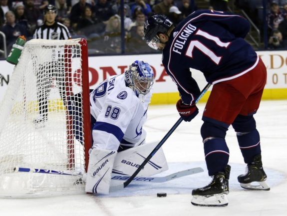 Tampa Bay Lightning Andrei Vasilevskiy Columbus Blue Jackets Nick Foligno