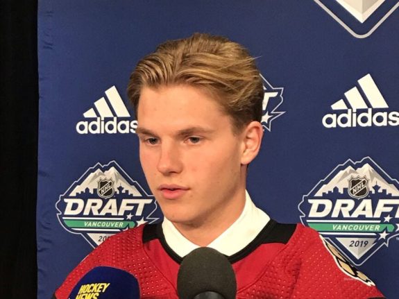 Victor Soderstrom Arizona Coyotes 2019 NHL Draft