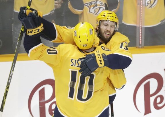 Nashville Predators' Nick Bonino Colton Sissons