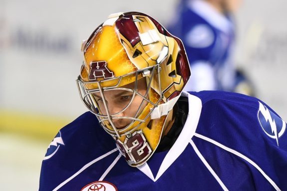 Syracuse Goaltender Adam Wilcox (Nicolas Czyz/Syracuse Crunch) 