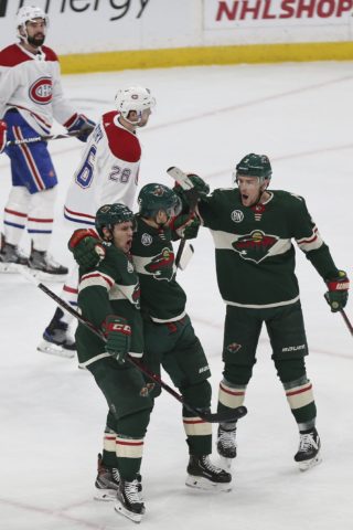 Minnesota Wild's Nino Niederreiter Zach Parise Charlie Coyle