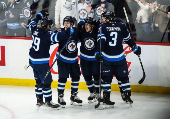 Winnipeg Jets celebrate