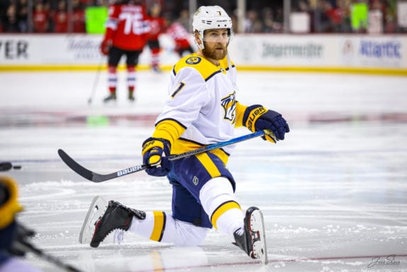 Yannick Weber Nashville Predators-9 Former Canucks that Could Make Olympic Teams