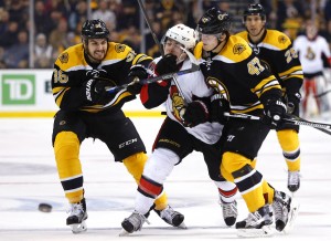 Rinaldo (36) has not had to face the wrath of the NHL's Department of Player Safety this season...yet. (Winslow Townson-USA TODAY Sports)