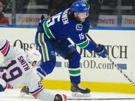 Zack MacEwen Utica Comets