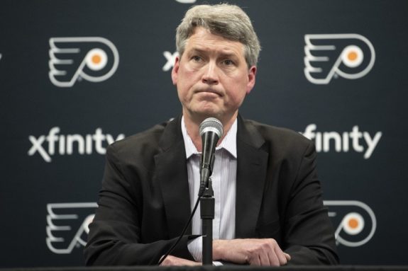 Philadelphia Flyers general manager Chuck Fletcher should show patience with rushing Morgan Frost to the Flyers.