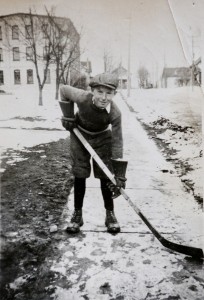 Milt Schmidt, growing up in Kitchener.