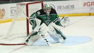 UND goalie Matt Hrynkiw (Matt Schill UND athletics)