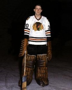 Chicago's rookie goalie Dave Dryden.