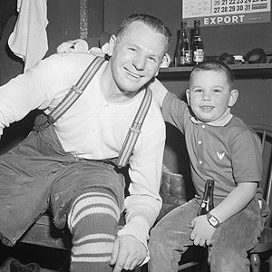 Johnny Bower and son John Jr.