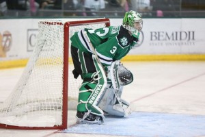 UND goalie Cam Johnson (Matt Schill, UND athletics)