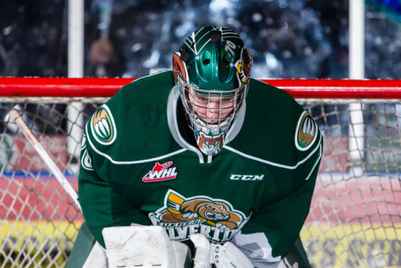 Carter Hart of the Everett Silvertips