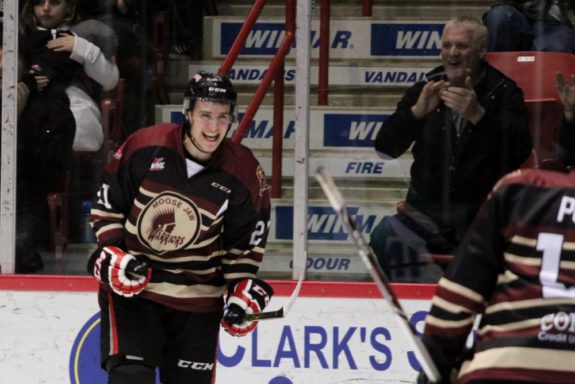 Brett Howden of the Moose Jaw Warriors