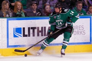 UND forward Austin Poganski (Russ Hons, UND Athletics) 