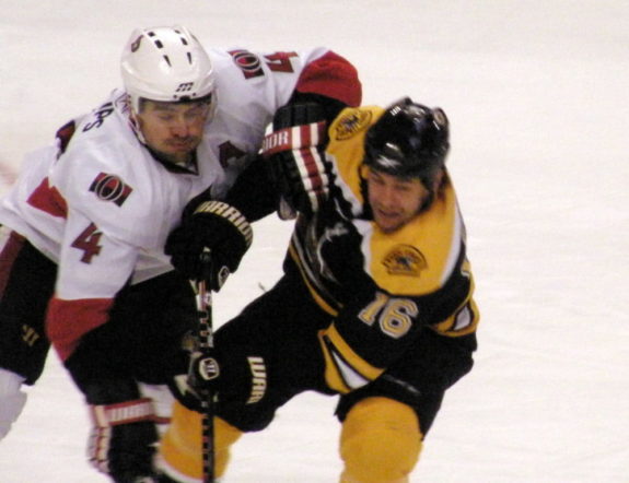 Chris Phillips (D, OTT) and Marco Sturm (LW, BOS)