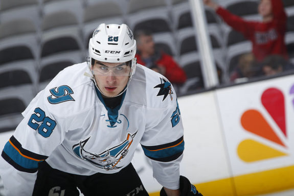 San Jose Barracuda winger Timo Meier (Scott Dinn/San Jose Barracuda)