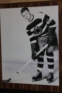 Photo by: Scott Campbell Frank Finnigan was honoured at the Shawville Hockey Wall of Fame in 2012. 