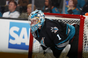 San Jose Barracuda goalie Troy Grosenick