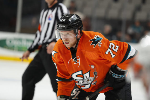 San Jose Barracuda defenseman Tim Heed 