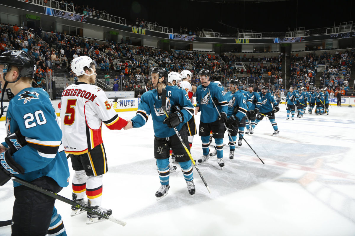 San Jose Barracuda defeat the Stockton Heat 3-2 in their Round 1 match-up