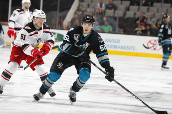 San Jose Barracuda forward Adam Helewka