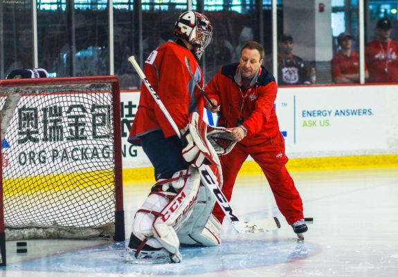 Former Washington Capitals and current New York Islanders goalie coach Mitch Korn.