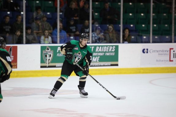 Cole Fonstad of the Prince Albert Raiders