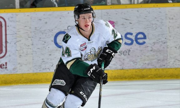 Jacob Bernard-Docker of the Okotoks Oilers