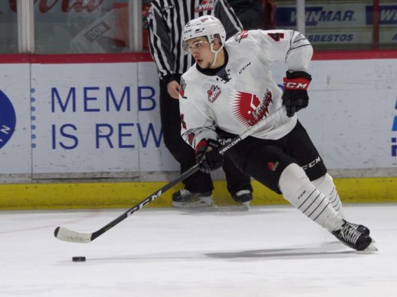 Jett Woo of the Moose Jaw Warriors