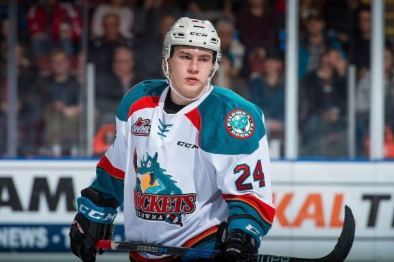 Kyle Topping of the Kelowna Rockets