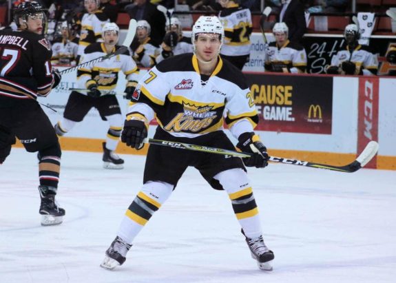 Luka Burzan of the Brandon Wheat Kings