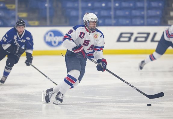 Potential Red Wings draft pick Alex Turcotte.