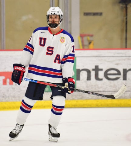 Trevor Zegras of the U.S. National Development Program