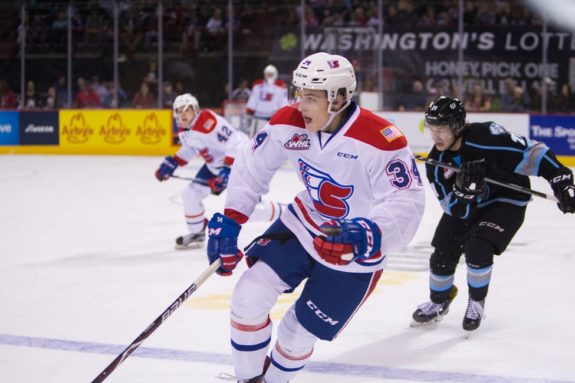 Adam Beckman of the Spokane Chiefs