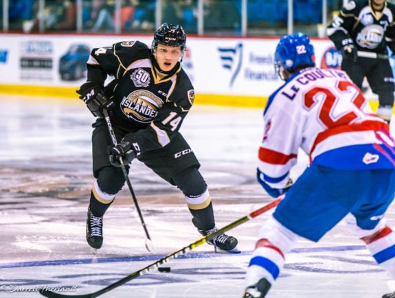 Nikita Alexandrov of the Charlottetown Islanders