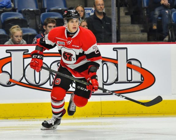 Nikita Okhotyuk of the Ottawa 67's