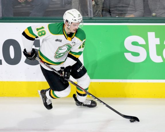 Liam Foudy, OHL, London Knights, Columbus Blue Jackets