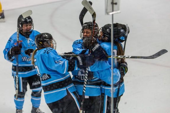 Buffalo Beauts goal celebration