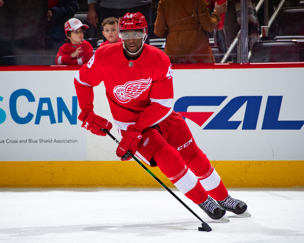 Givani Smith of the Detroit Red Wings