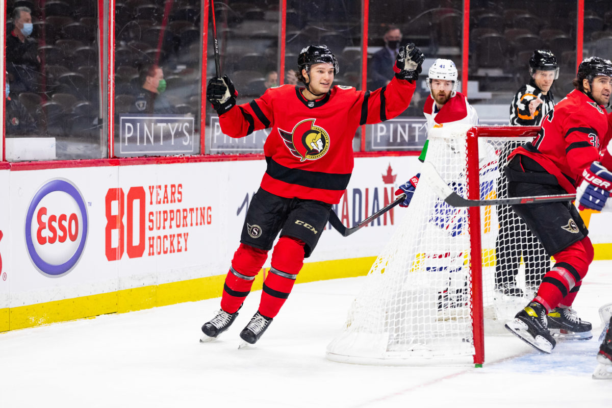 Josh Norris Ottawa Senators-Ottawa Senators' Top 3 Players Through Midway Point of 2021-21