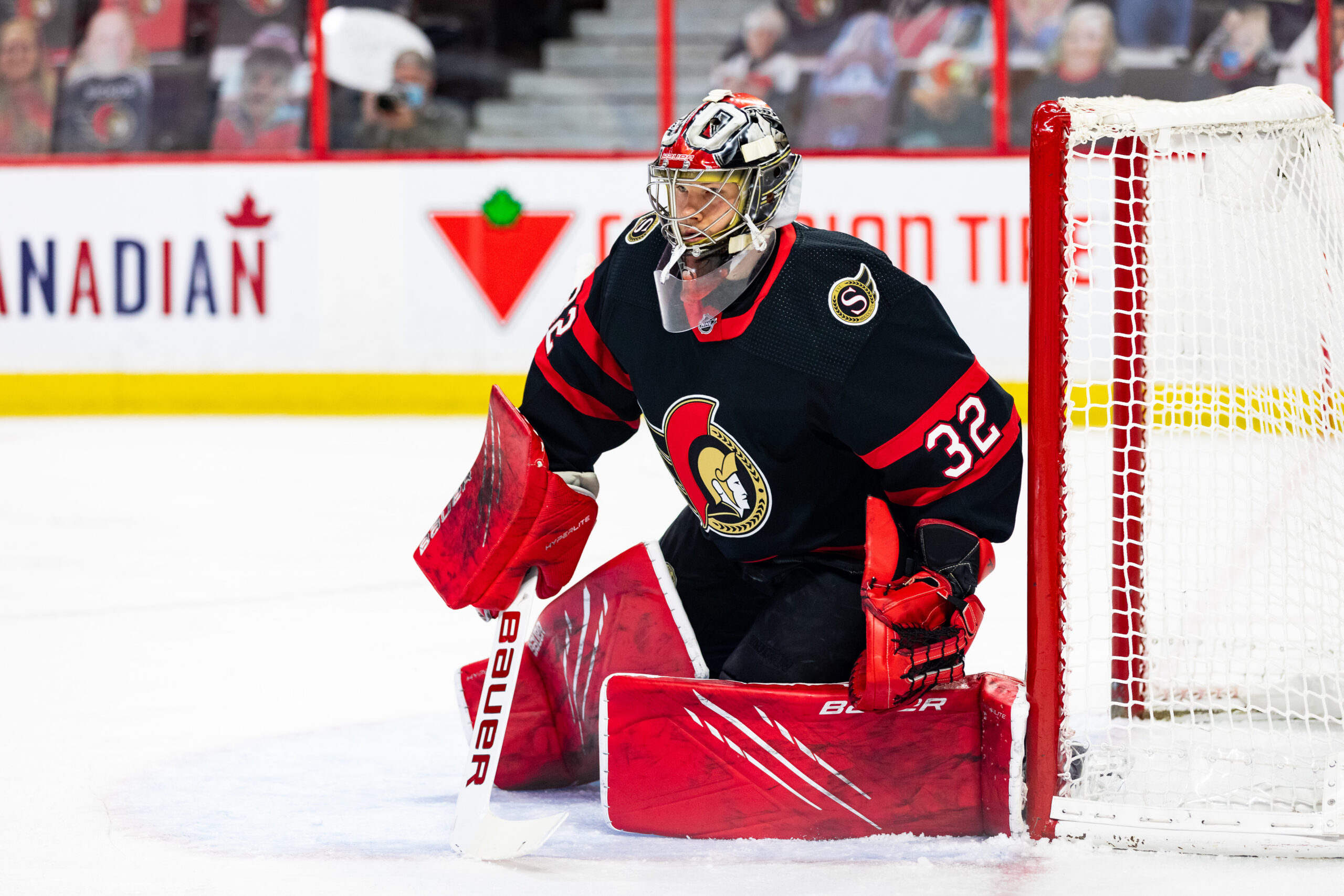 2020-21 Filip Gustavsson Ottawa Senators Game Worn Jersey - Ottawa Senators  Game Used
