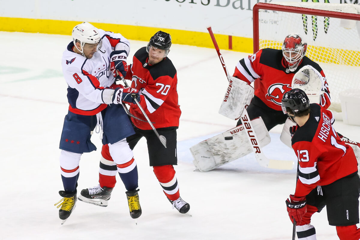 Dmitry Kulikov New Jersey Devils Alex Ovechkin Washington Capitals