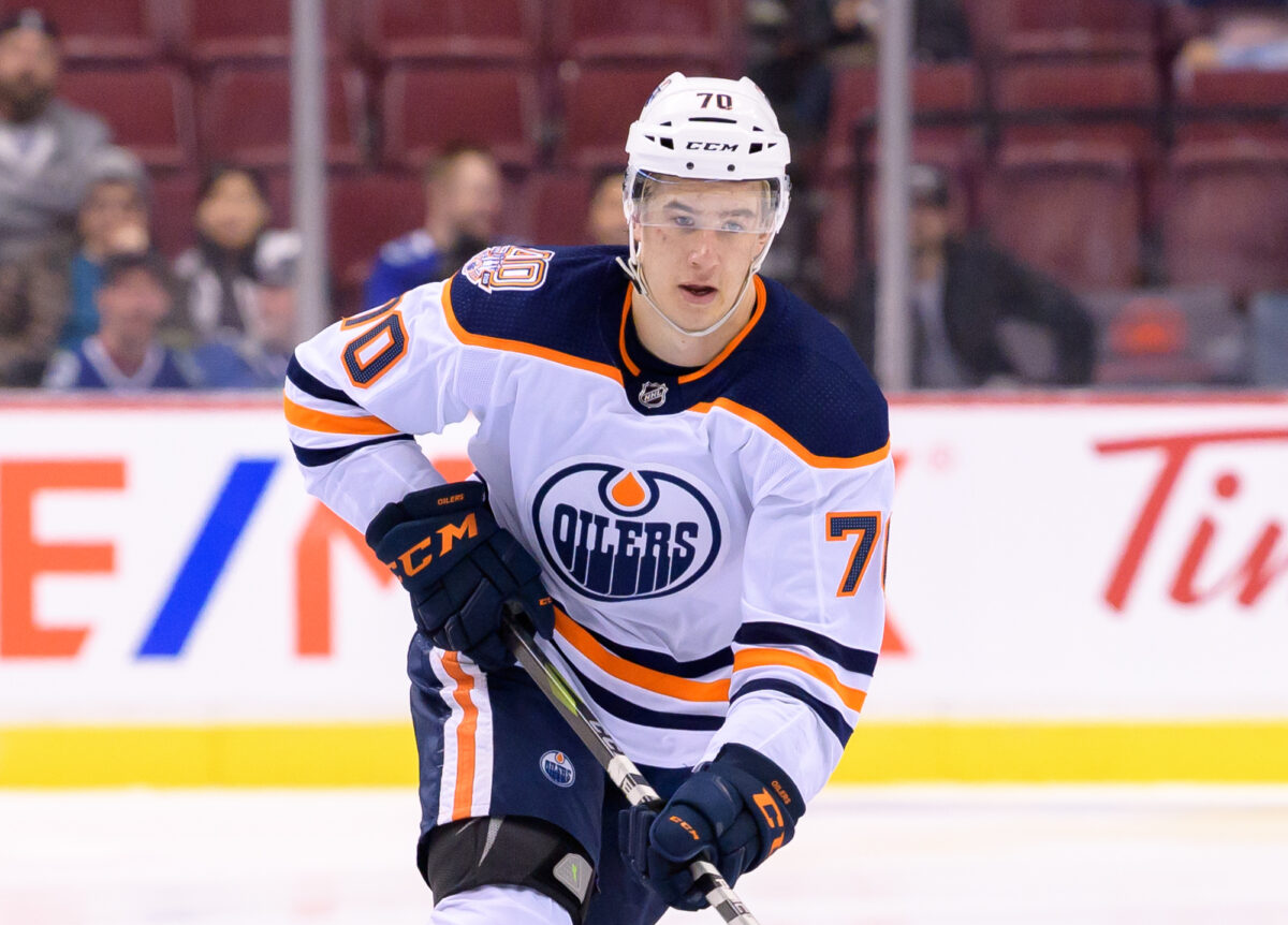 Ryan McLeod Edmonton Oilers-Oilers' Multiple Comebacks Come Up Short in OT Loss to Devils